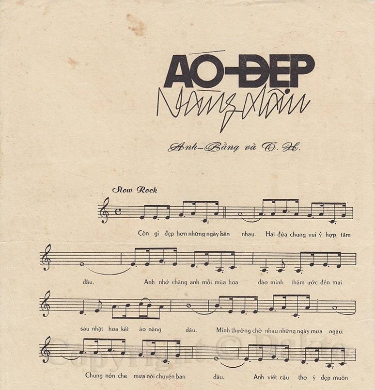 Sheet nhạc Áo Đẹp Nàng Dâu